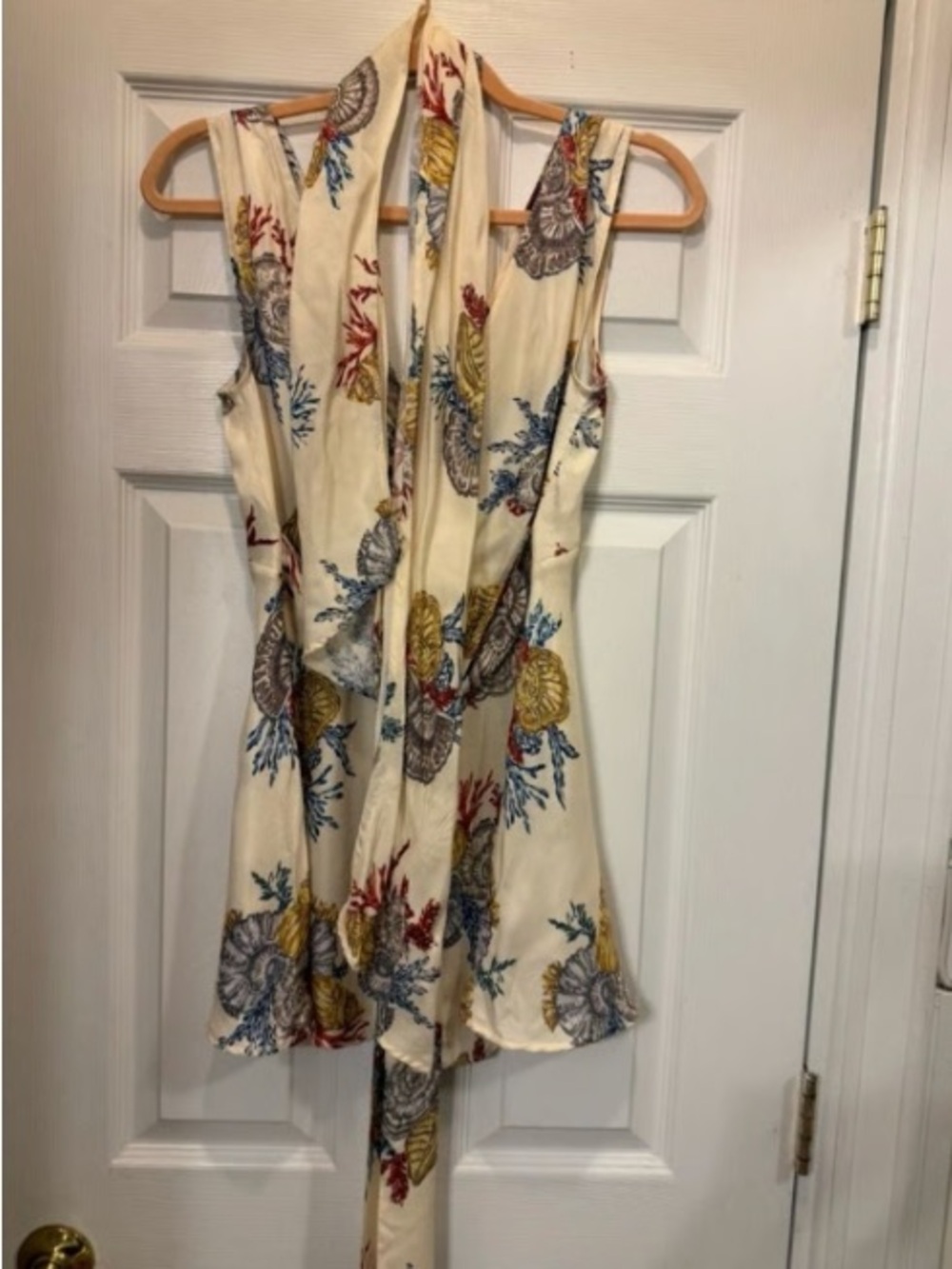 Doen Tatiana embellished beaded Mini Dress and matching hair scarf alamere shell